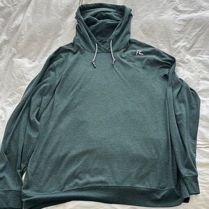 Rhoback Hesi Performance Hoodie Heather Ponderosa Green